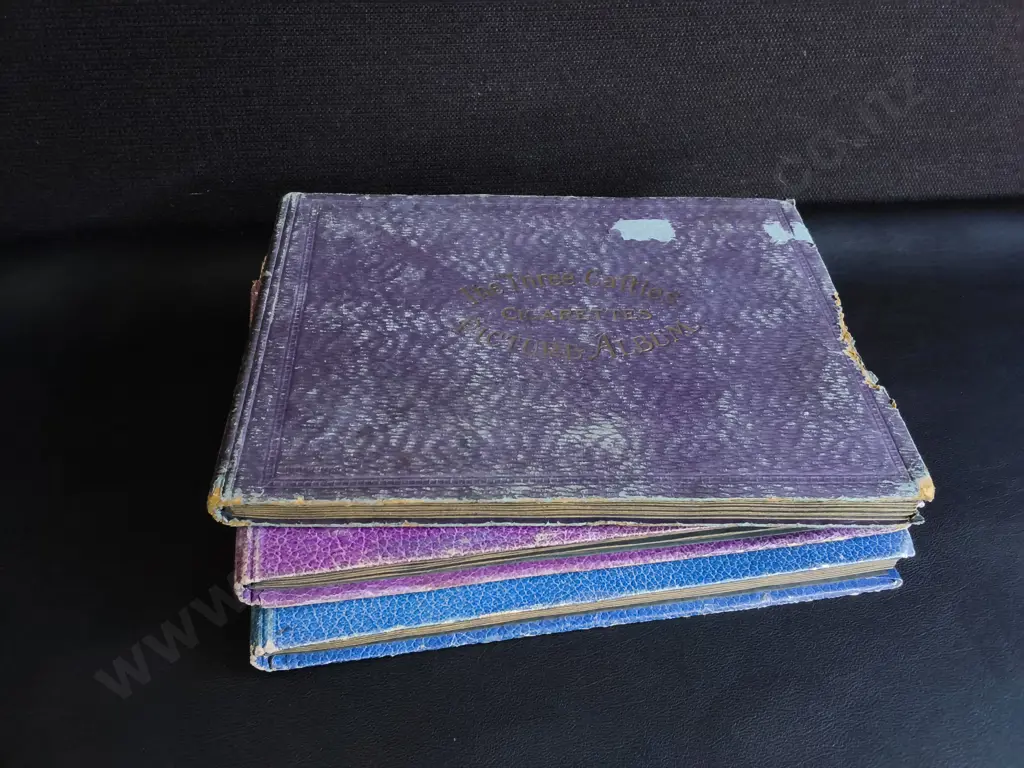 3 VINTAGE THREE CASTLES CIGARETTES PICTURE ALBUMS Image 1++