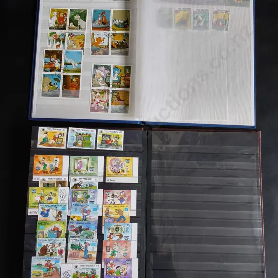 PAIR OF STAMP BOOKS, VINTAGE DISNEY STAMP COLLECTIONS