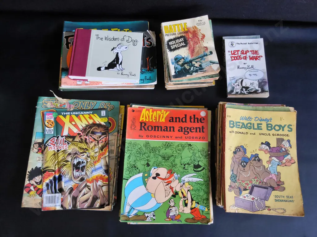 COLLECTION OF VINTAGE COMICS, INCLUDING BATTLE PICTURE LIBRARY, ASTERIX, DISNEY, ARCHIE COMICS, ETC Image 1++