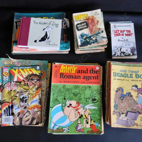 COLLECTION OF VINTAGE COMICS, INCLUDING BATTLE PICTURE LIBRARY, ASTERIX, DISNEY, ARCHIE COMICS, ETC