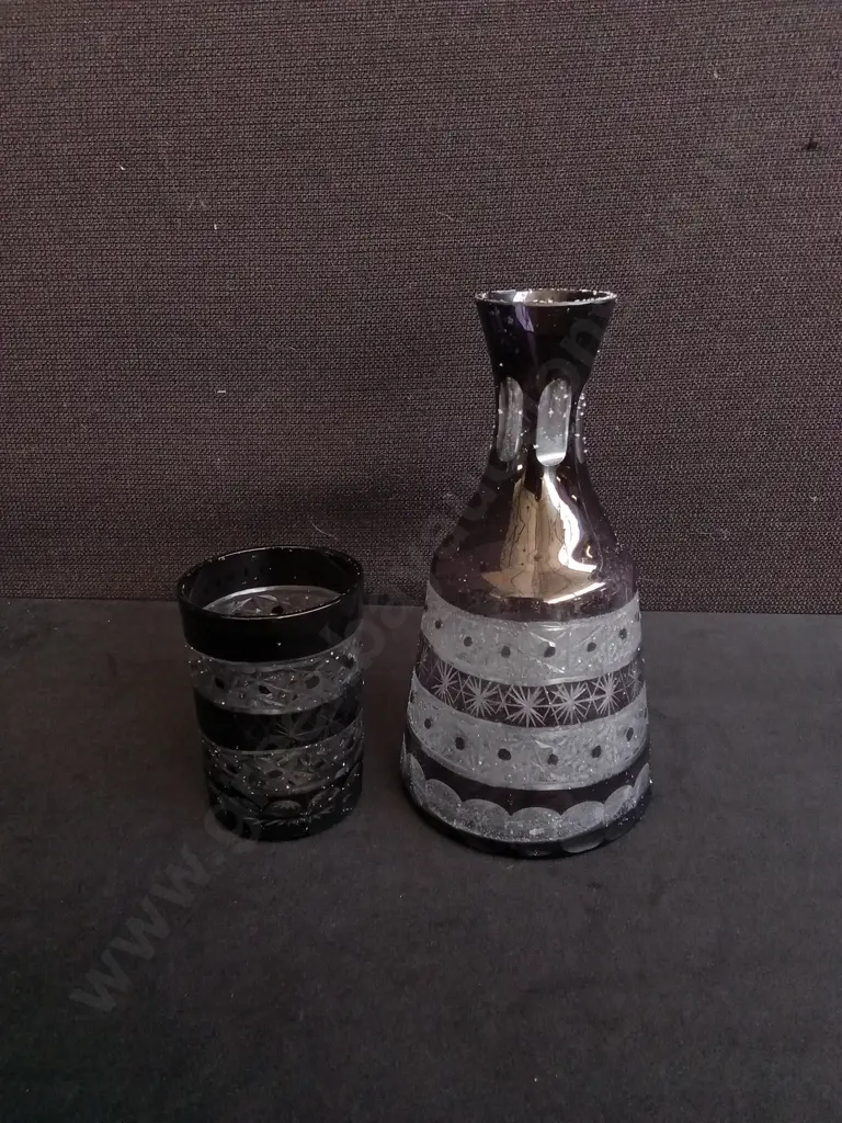 FRENCH COUNTRY GLASS DECANTER SET, H 17.5 CM, WITH BOX Image 1++