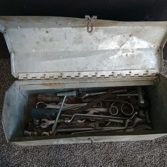 TOOL BOX CONTAINING SPANNERS