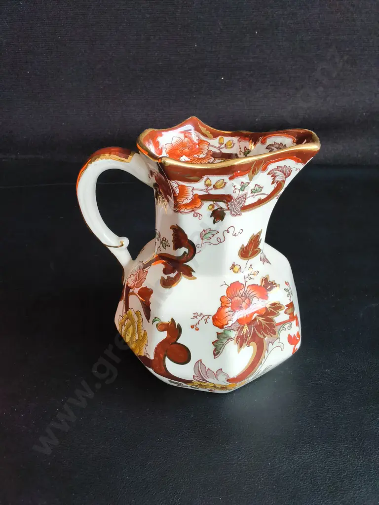VINTAGE MASONS IRONSTONE "BROWN VELVET" VASE H15CM Image 1++