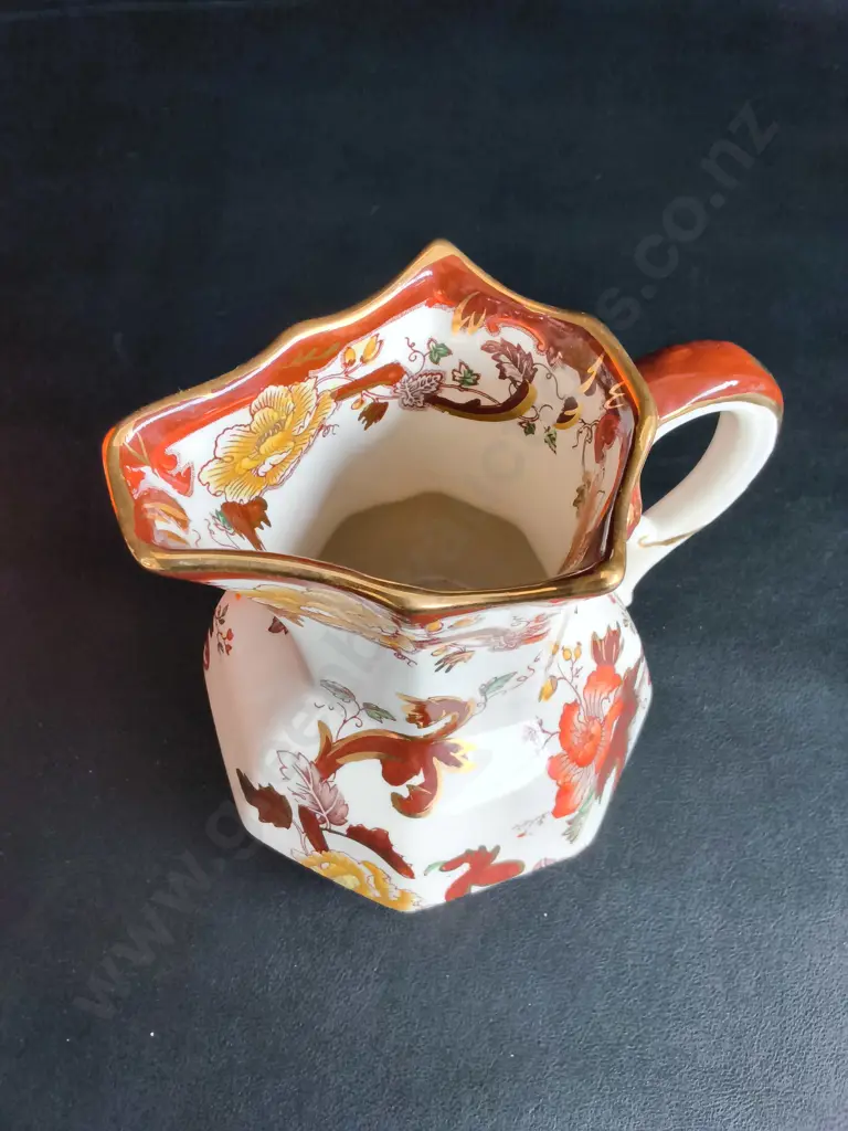 VINTAGE MASONS IRONSTONE "BROWN VELVET" VASE H15CM Image 1++