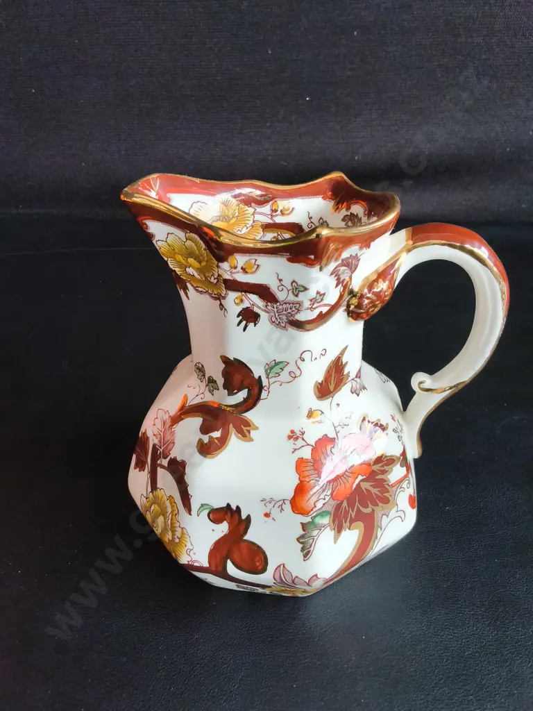 VINTAGE MASONS IRONSTONE "BROWN VELVET" VASE H15CM Image 1++