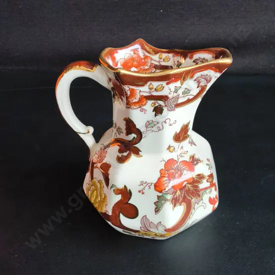 VINTAGE MASONS IRONSTONE "BROWN VELVET" VASE H15CM