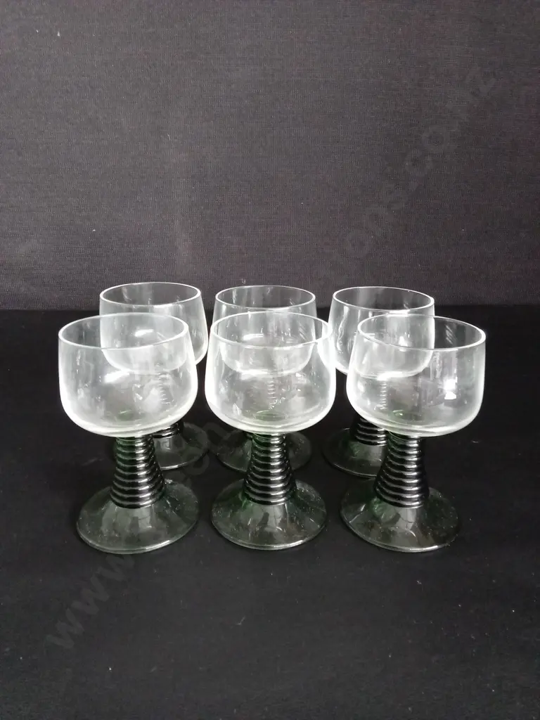 6 VINTAGE ROMER WINE GLASSES H10.5CM Image 1++