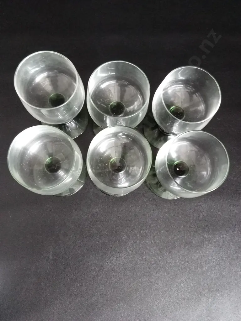 6 VINTAGE ROMER WINE GLASSES H10.5CM Image 1++