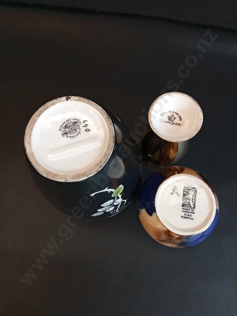 3 PIECES VINTAGE VASES, TALLEST H 21 CM Image 1++