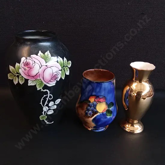 3 PIECES VINTAGE VASES, TALLEST H 21 CM