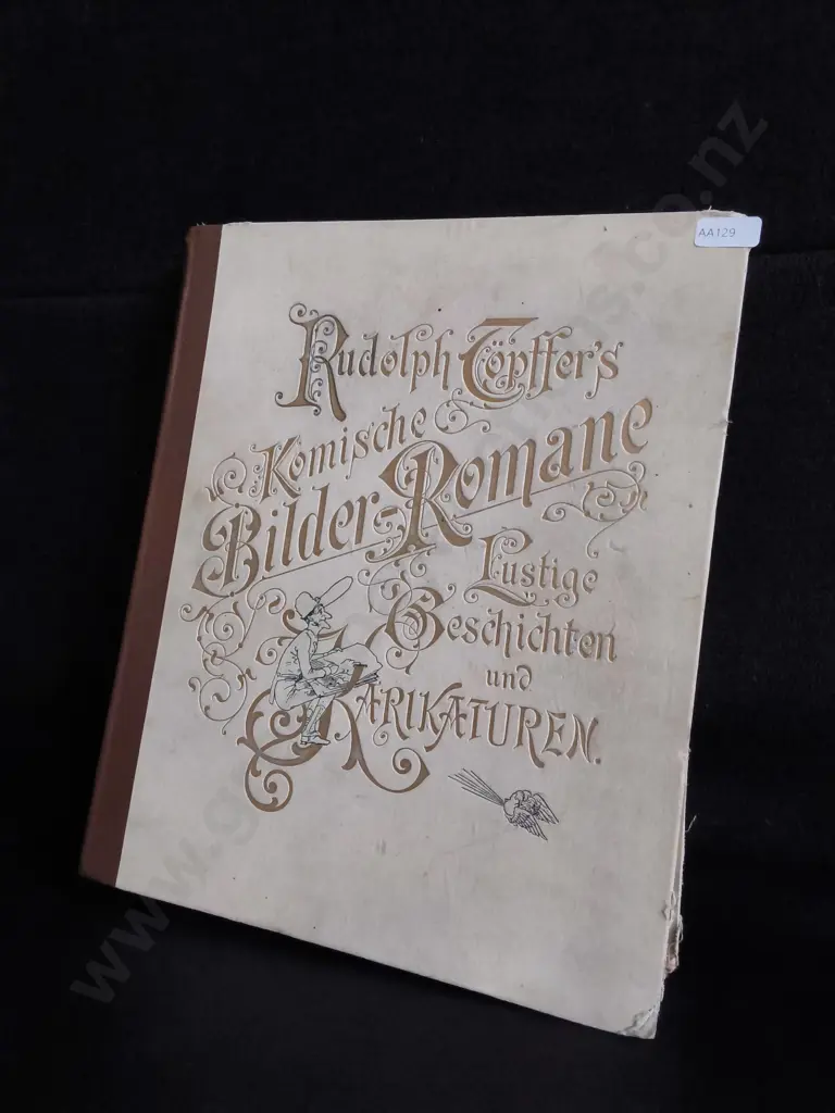 VINTAGE GERMAN EDITION OF RUDOLPH TÖPFFER'S KOMISCHE BILDER-ROMANE: LUSTIGE GESCHICHTEN AND KARIKATUREN Image 1++