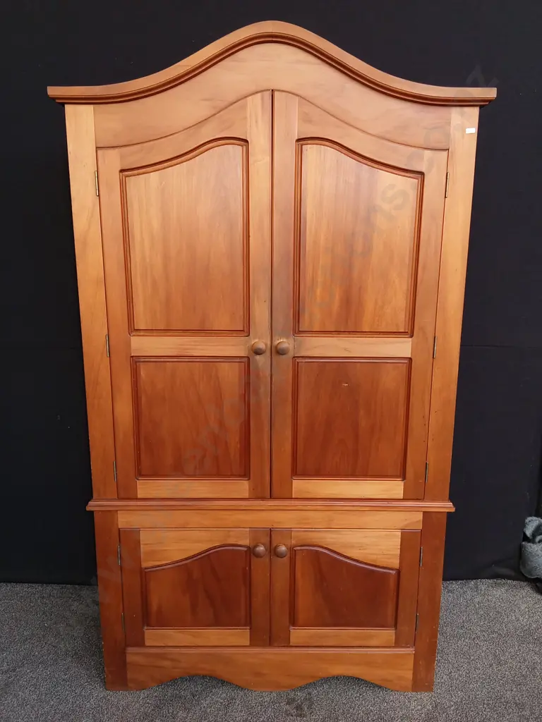 WOODEN CABINET WITH SHELVES, H 203CM X W 117CM X D 48CM Image 1++