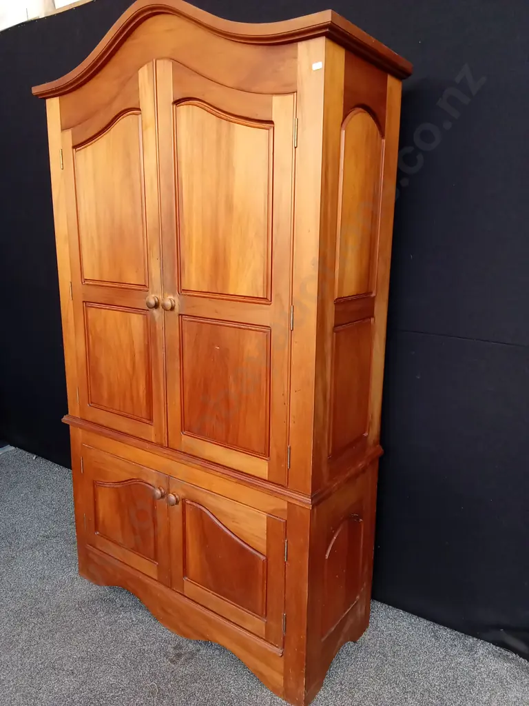 WOODEN CABINET WITH SHELVES, H 203CM X W 117CM X D 48CM Image 1++