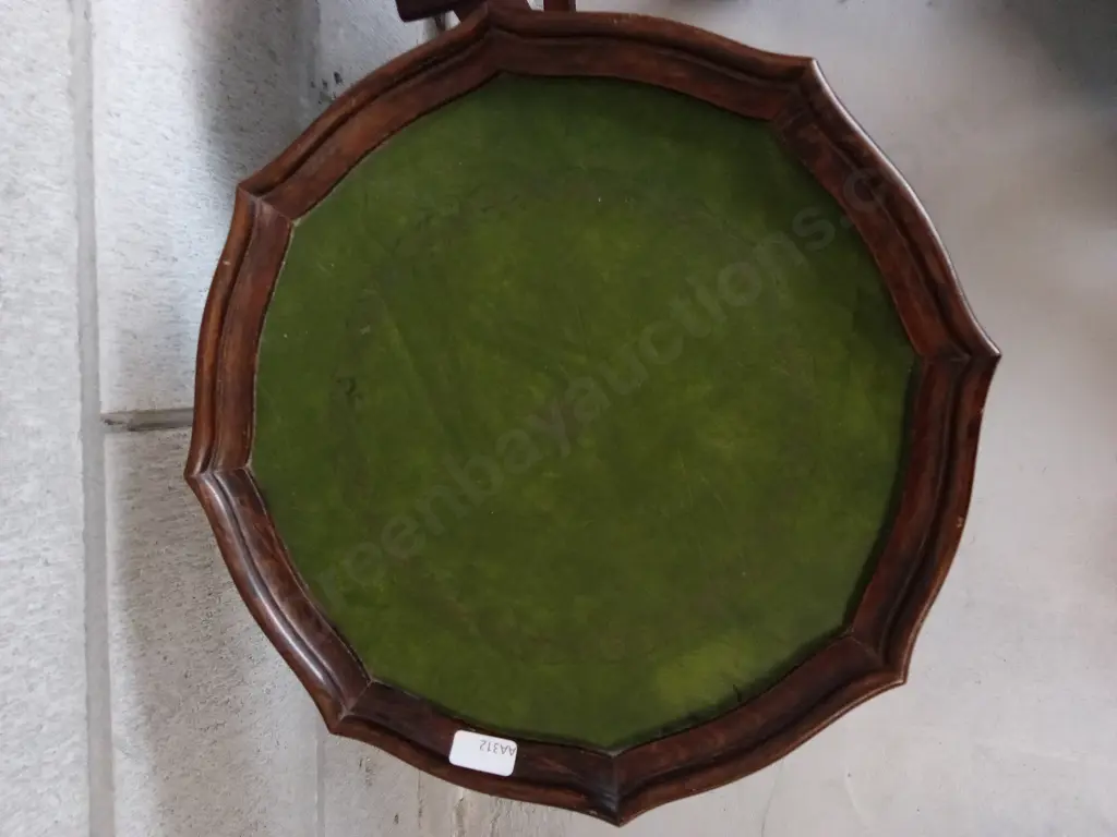 VINTAGE DEMI-LUNE SIDE TABLE AND TRIPOD SIDE TABLE, HIGHEST IS 52CM Image 1++