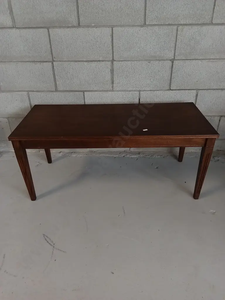 MID CENTURY MODERN WOODEN COFFEE TABLE, L 107CM X W 47CM X H 46CM Image 1++