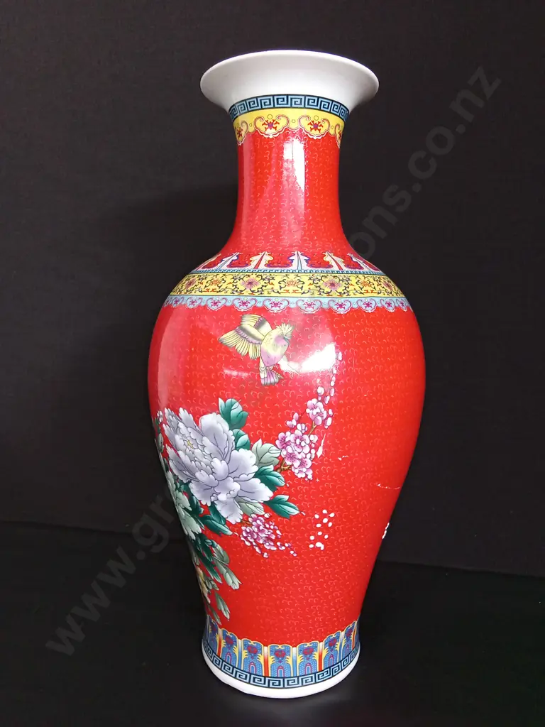 VIBRANT CHINESE CERAMIC FLOOR VASE H66CM Image 1++