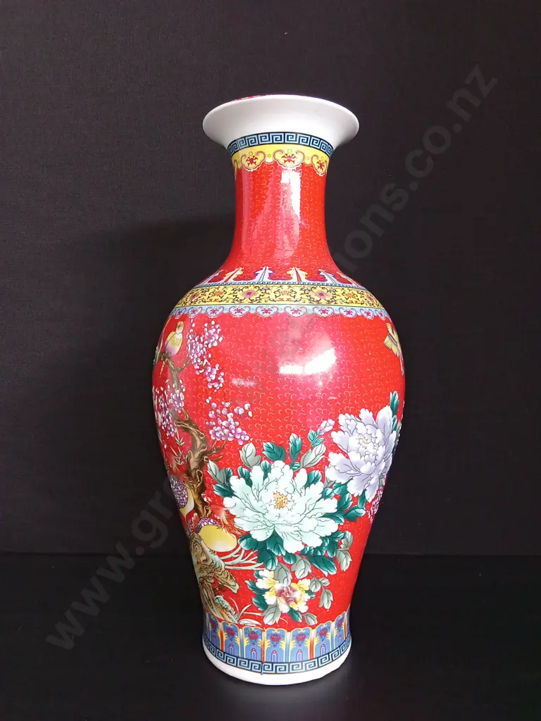 VIBRANT CHINESE CERAMIC FLOOR VASE H66CM Image 1++