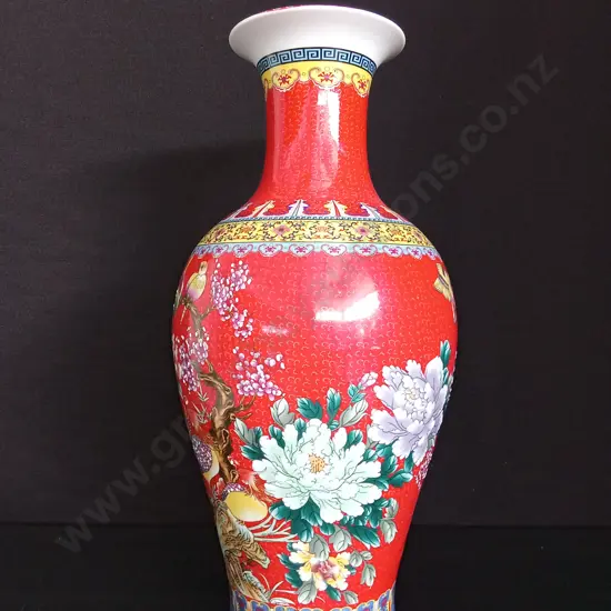 VIBRANT CHINESE CERAMIC FLOOR VASE H66CM