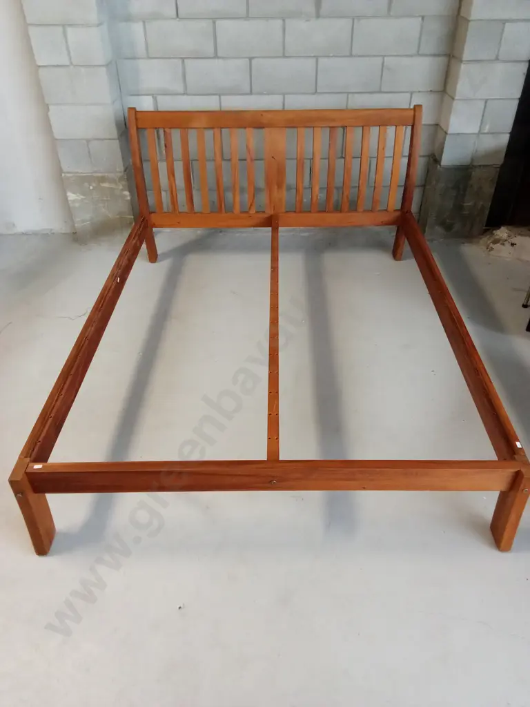 WOODEN BED FRAME AND MATTRESS, 167CM X 200CM Image 1++