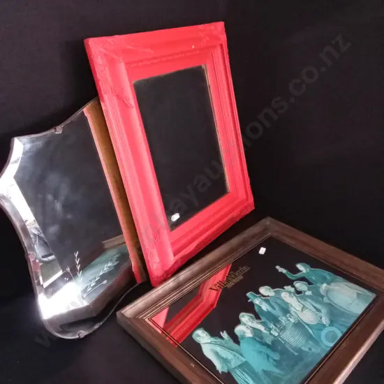 COLLECTION OF VINTAGE WALL MIRRORS, LONGEST MIRROR IS 75CM