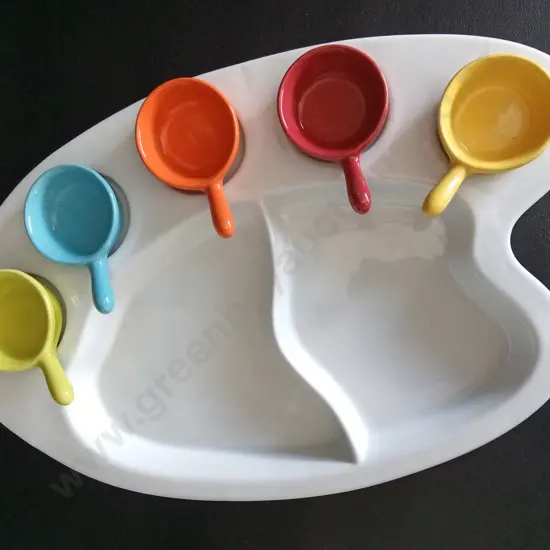 CERAMIC BRANDANI CHIP & DIP BOWL L42CM