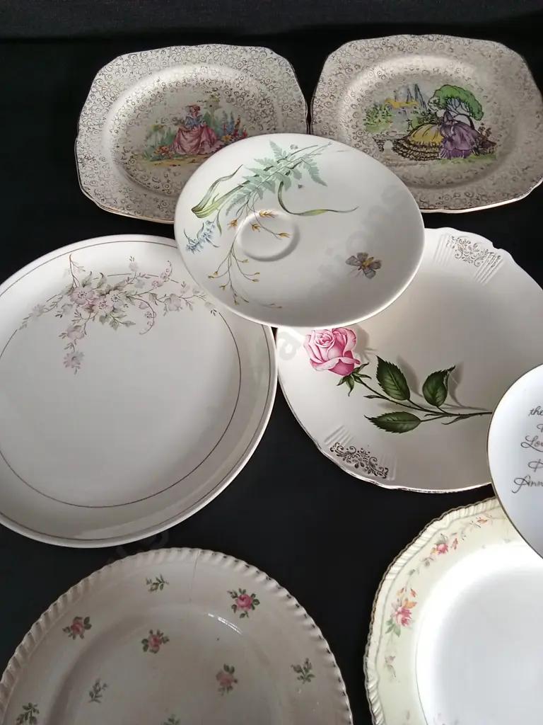 11 PLATES INCLUDING CROWN LYNN LARGEST DIA 25CM Image 1++