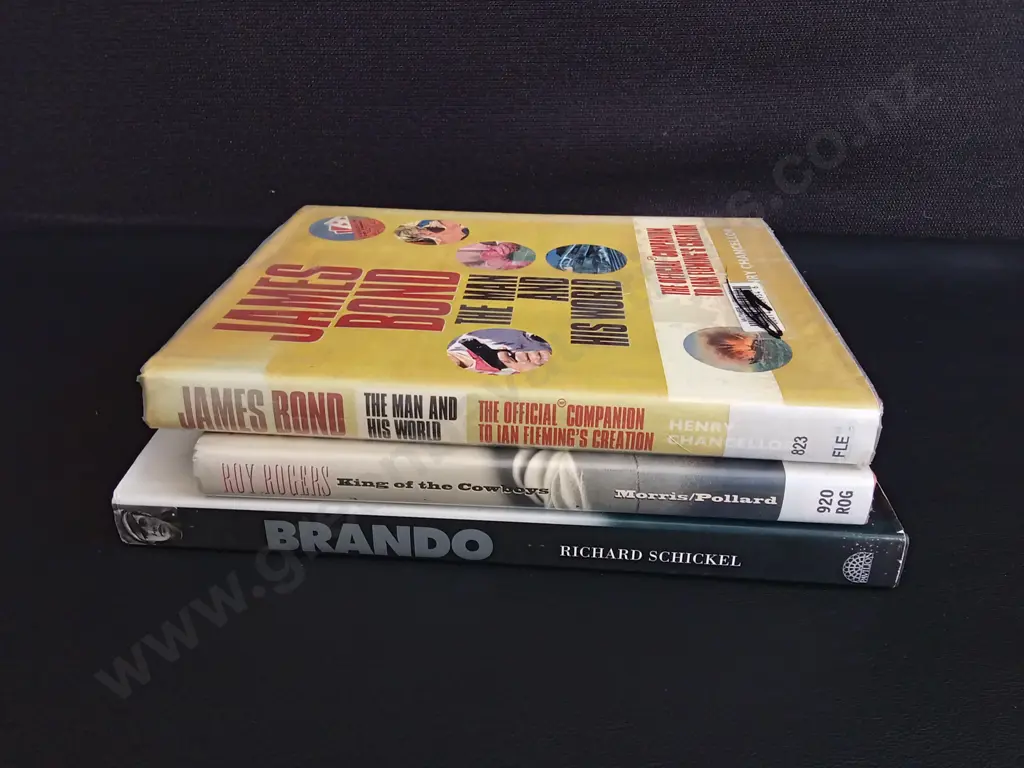 3 BOOKS ON ROY RODGERS, MARLON BRANDO, AND JAMES BOND Image 1++