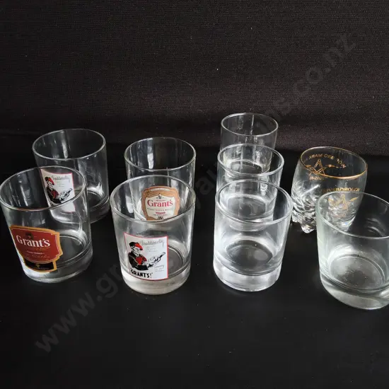 MIX OF GLASSES, TALLEST H 9 CM