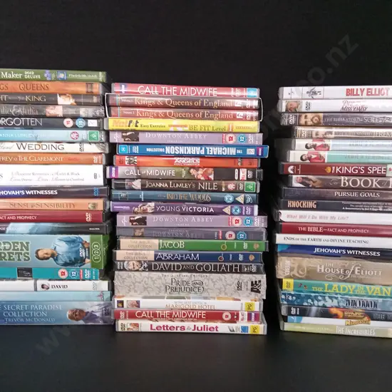 BOX OF DVDS