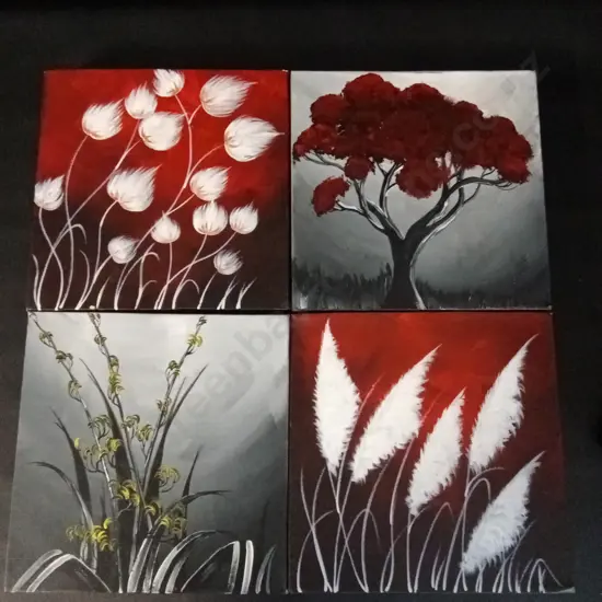 COLLECTION OF SQUARE CANVAS, 26CM X 26CM