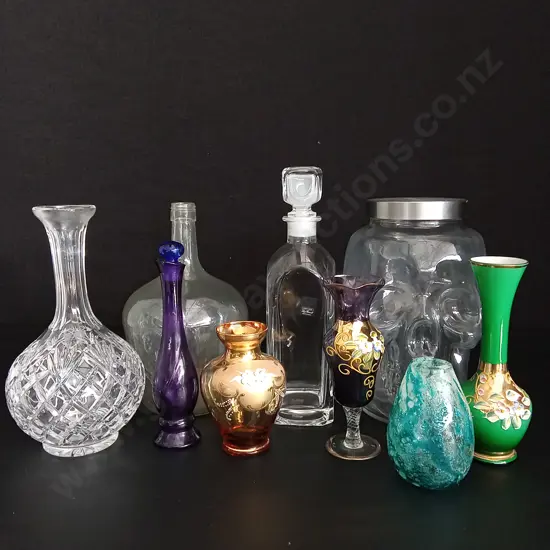 9 GLASS ITEMS TALLEST H30CM