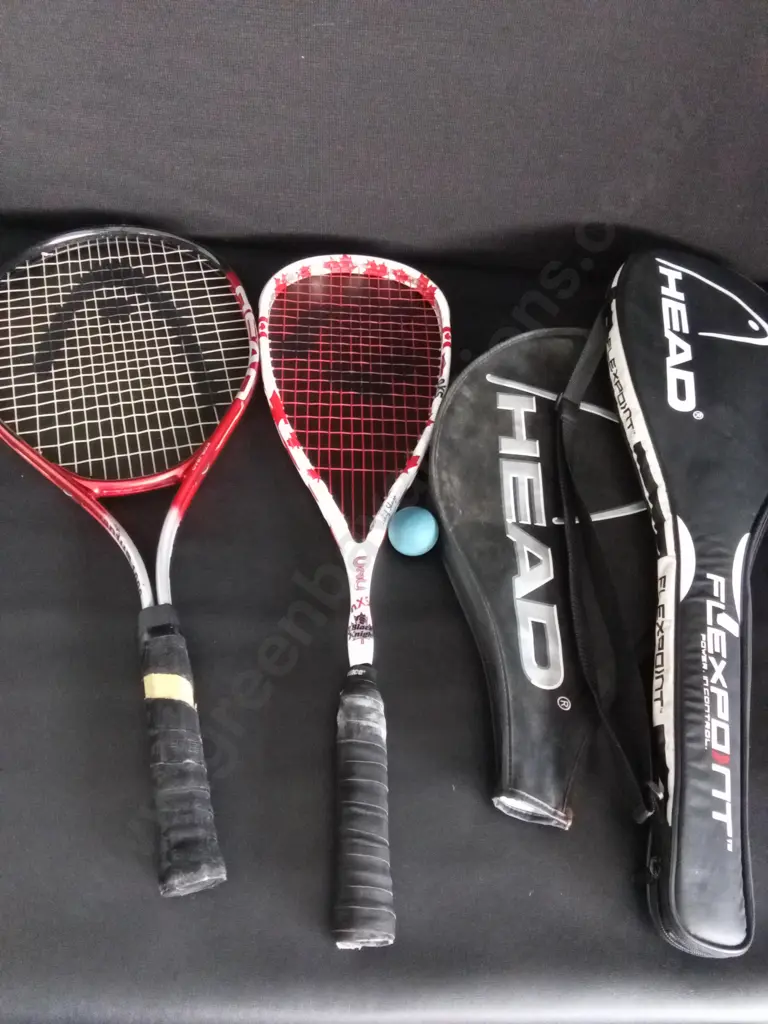 2 RACKETS IN CASES WITH 1 BALL Image 1++