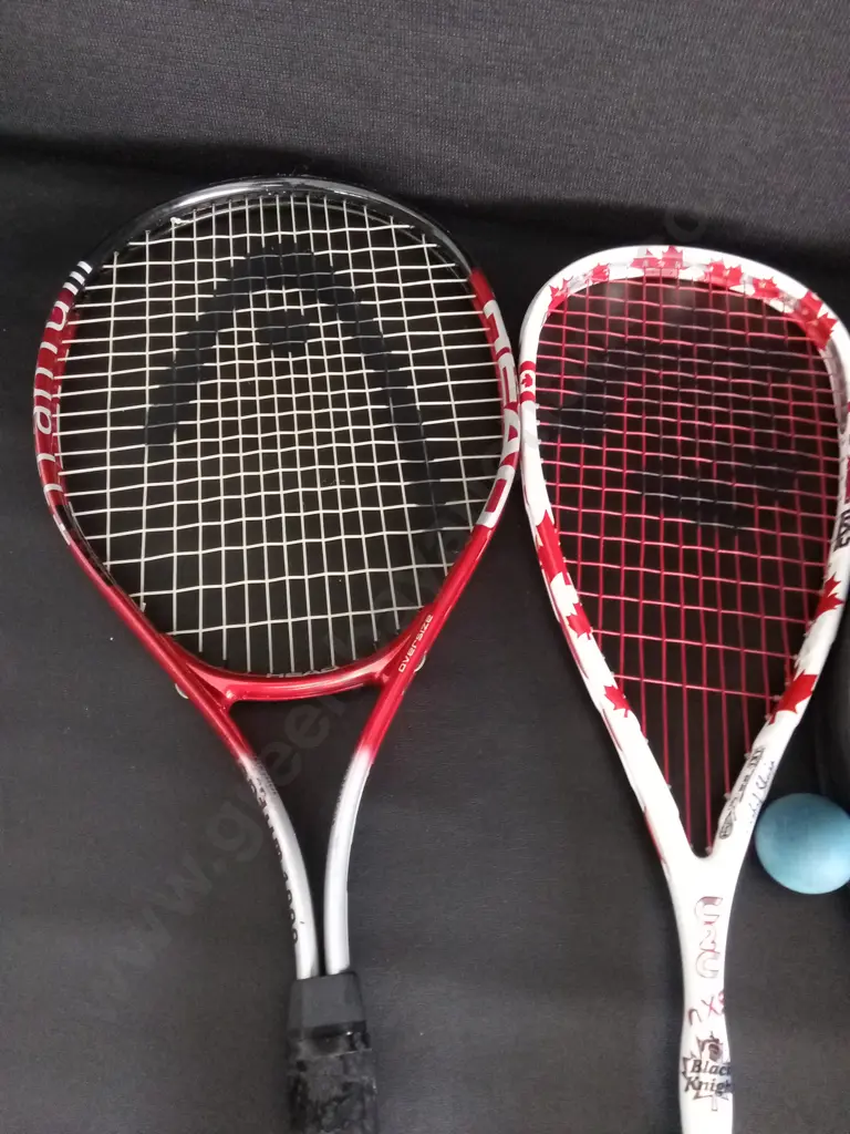 2 RACKETS IN CASES WITH 1 BALL Image 1++
