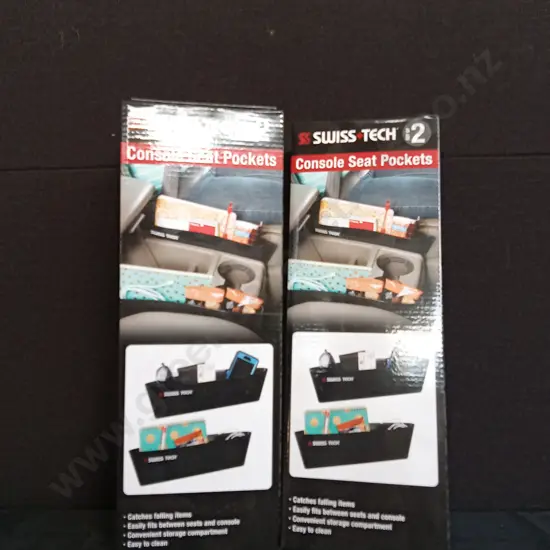 2 BRAND NEW SWISS TECH CONSOLE SEAT POCKETS