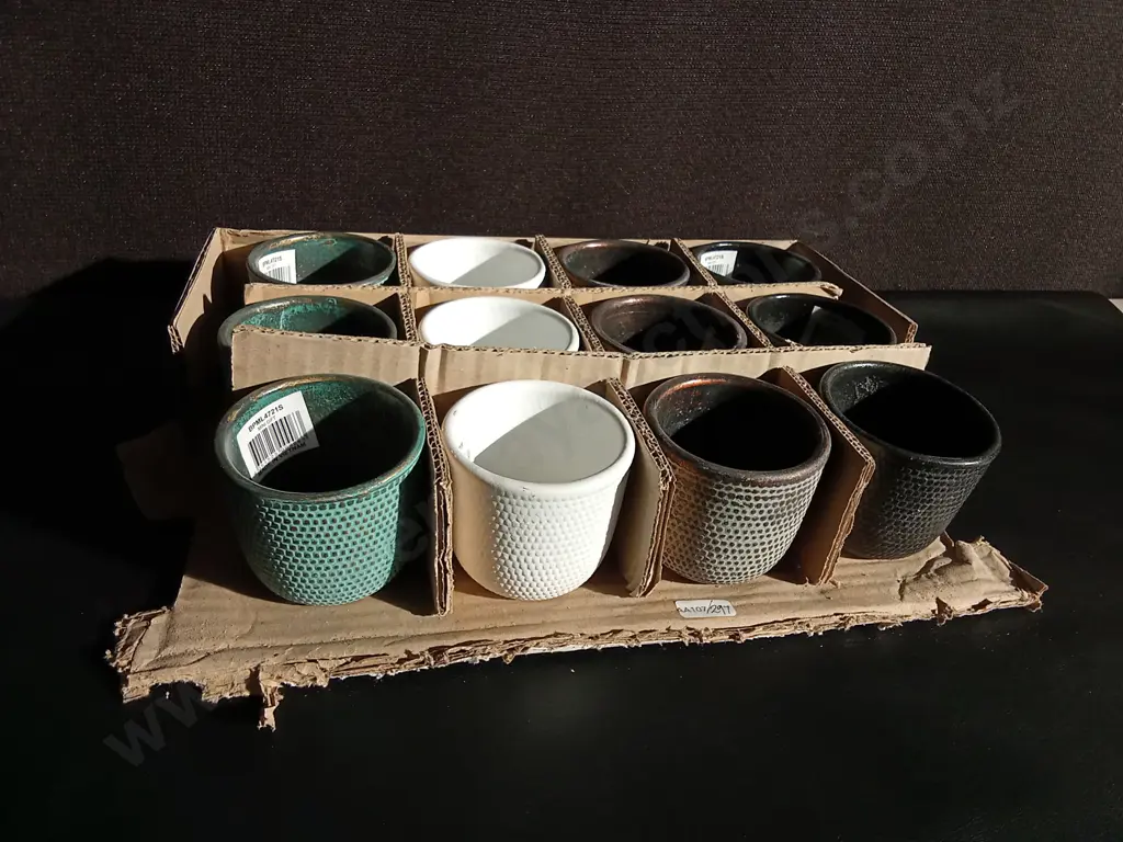SET OF 12 BRAND NEW MINI PLANT POTS H 6.5CM Image 1++