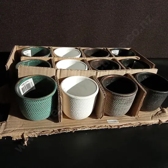 SET OF 12 BRAND NEW MINI PLANT POTS H 6.5CM