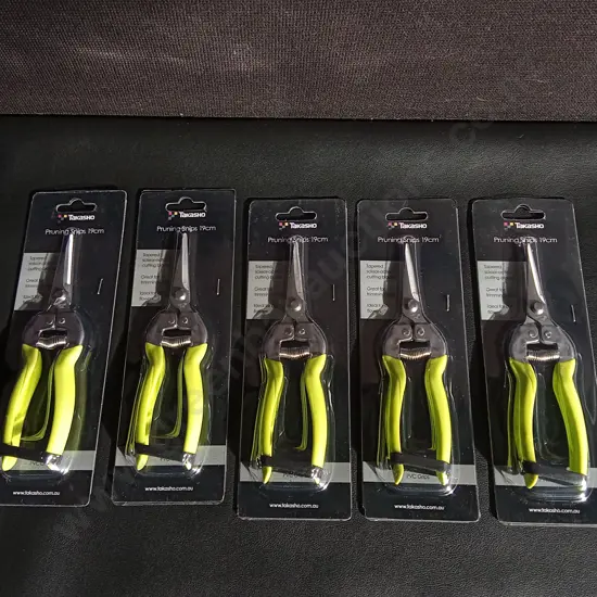 5 BRAND NEW TAKASHO PRUNING SNIPS