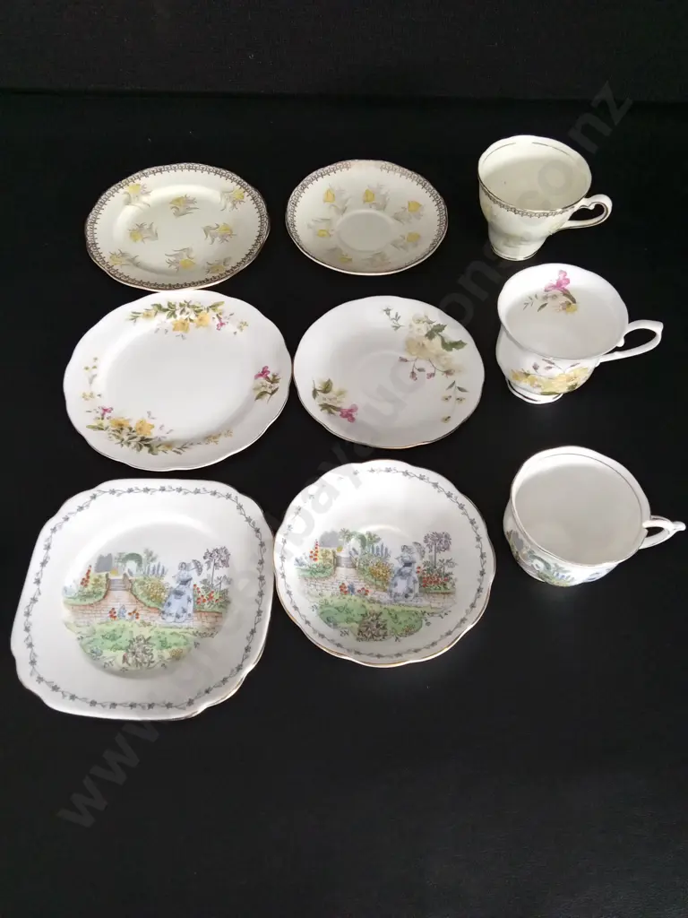 6 CUP AND SAUCER SETS INCLUDING SALISBURY, BELL CHINA, VALE AND ROYAL STRATFORD Image 1++