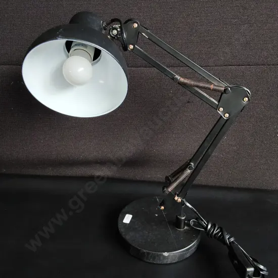 BLACK ANGLEPOISE LAMP, H 53 CM