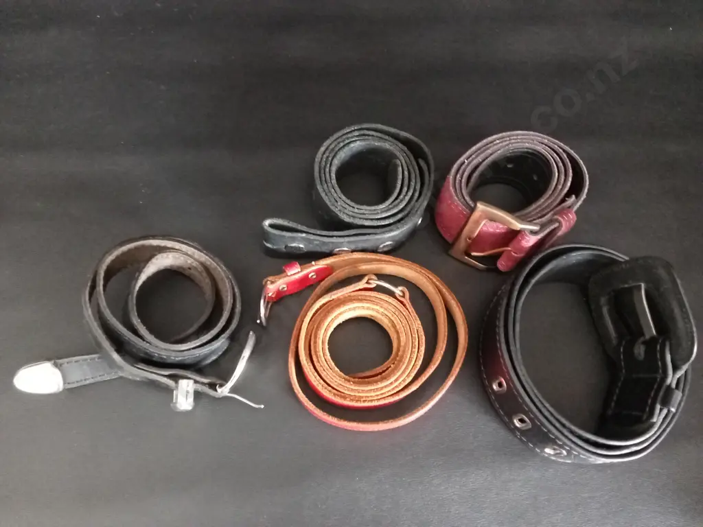 5 GENUINE LEATHER BELTS Image 1++
