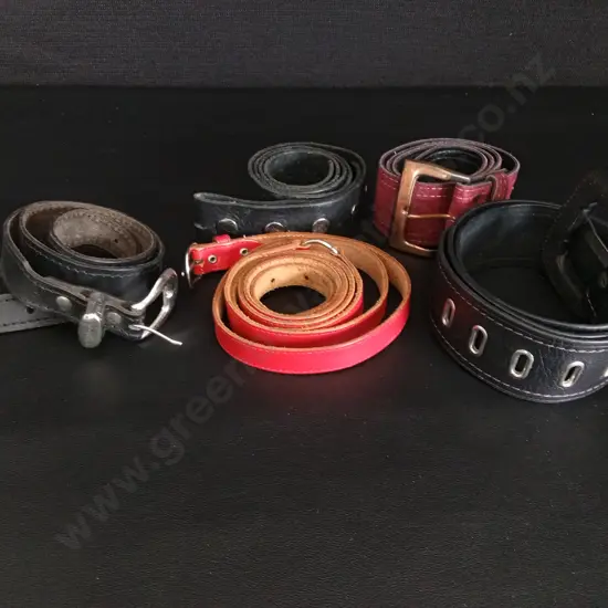 5 GENUINE LEATHER BELTS