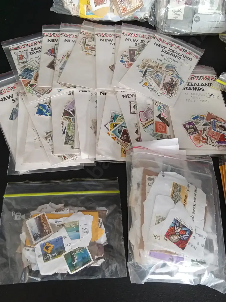 BOX OF VINTAGE STAMPS Image 1++