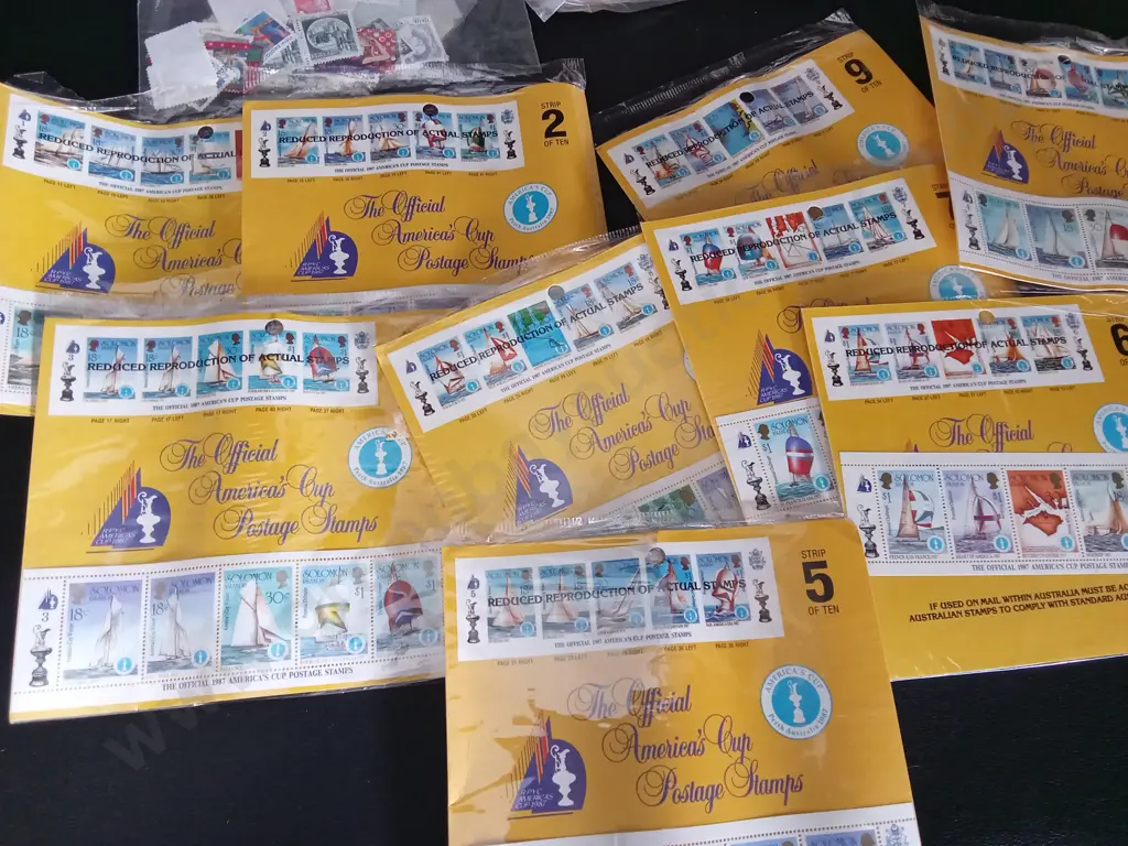 BOX OF VINTAGE STAMPS Image 1++