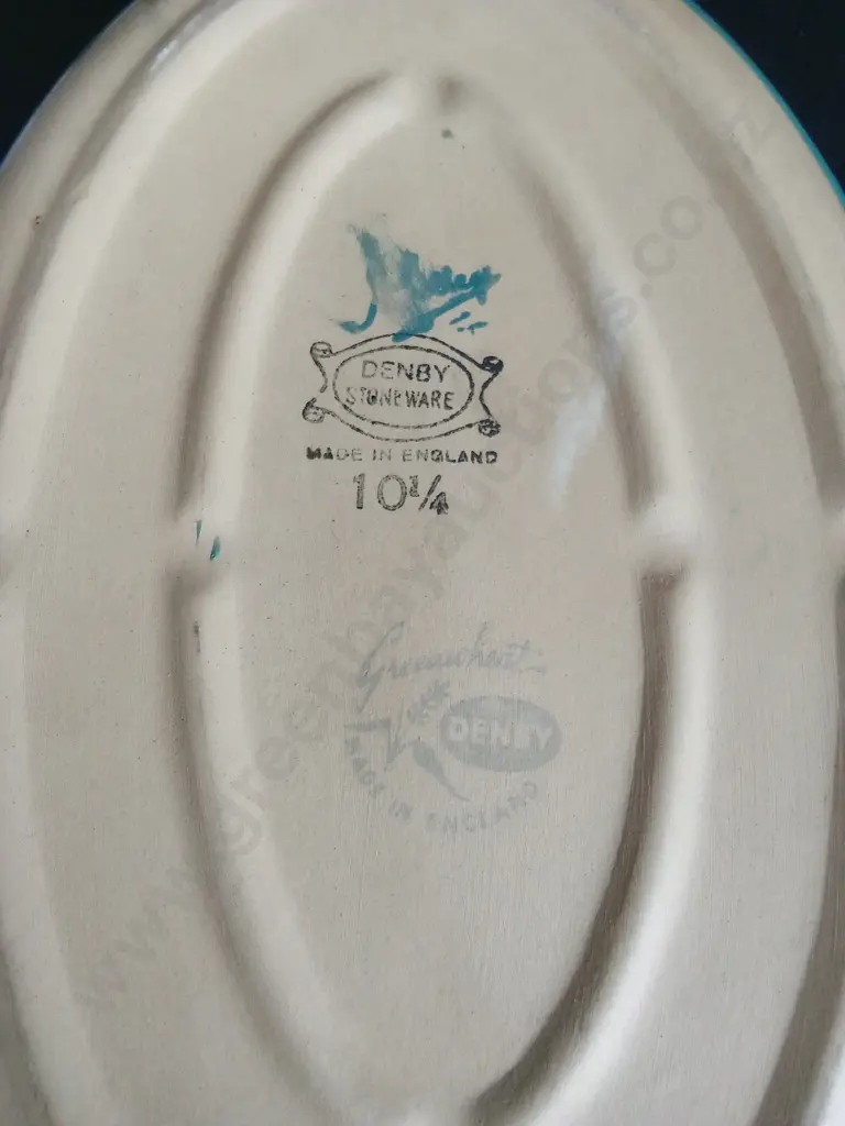 2 VINTAGE DENBY GREENWHEAT OVAL OVEN-TO-TABLE BAKING DISHES LONGEST L29CM Image 1++