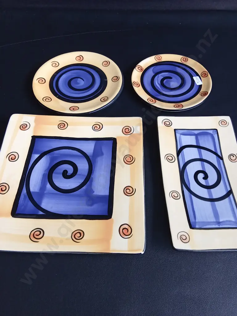 16 PIECE STUDIO CERAMICS ANN SKELLY POTTERY Image 1++