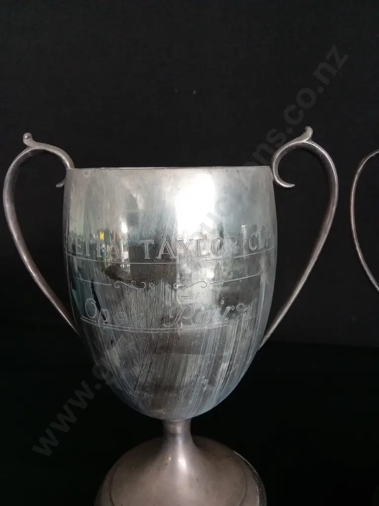 3 VINTAGE TROPHIES TALLEST H23CM Image 1++
