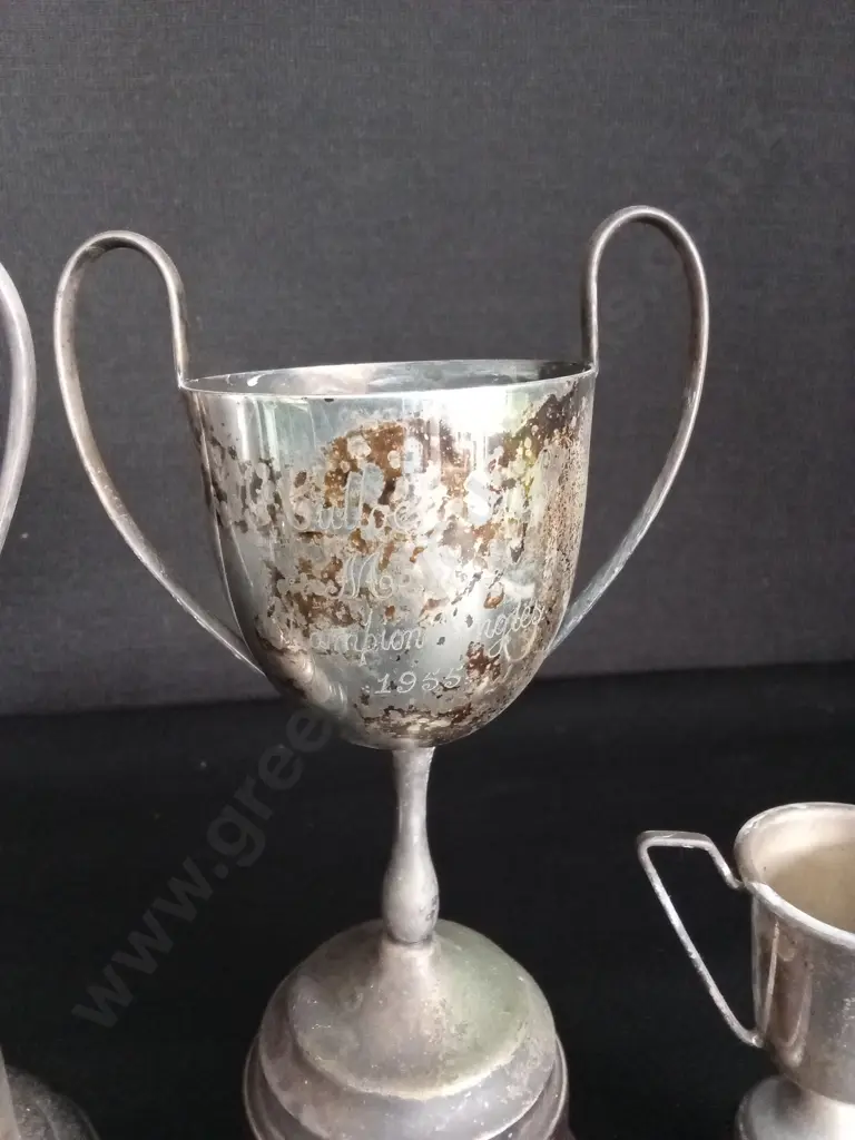 3 VINTAGE TROPHIES TALLEST H23CM Image 1++