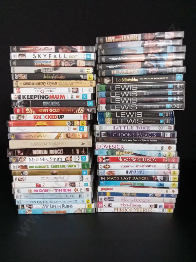 BOX OF DVDS Image 1++