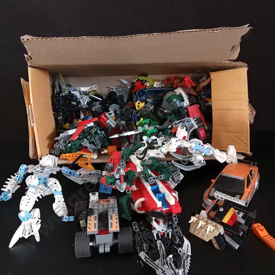 BOX OF TOYS, MOSTLY LEGO