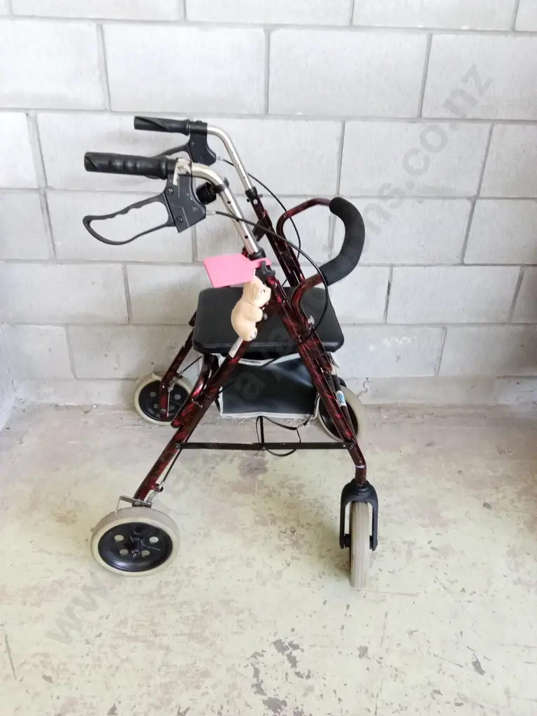 PRIDE MOBILITY WALKER, RED MARBLE FINISH Image 1++
